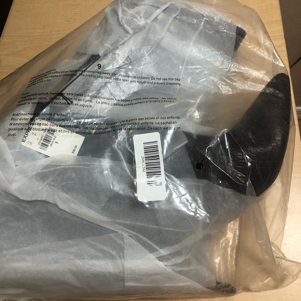 EXPRESS Croc Print Brown Boots - Picture 7 of 8